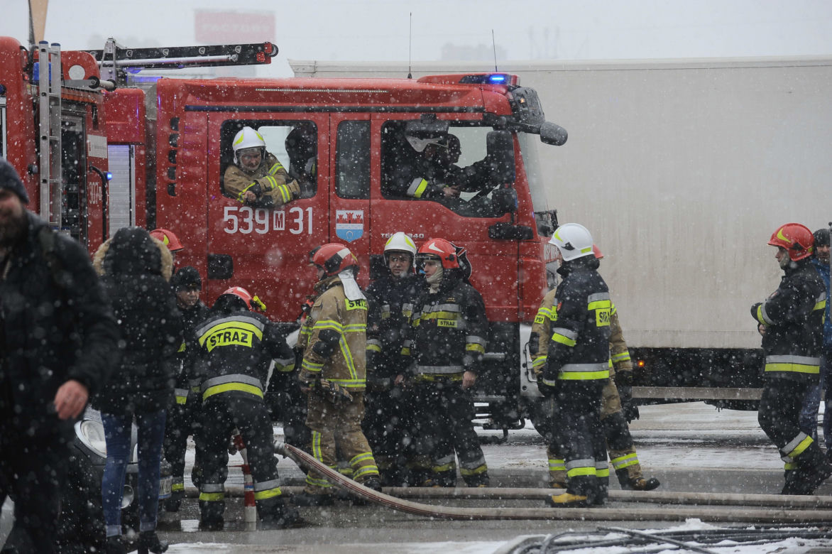 Warszawa Annopol: Pożar na Białołęce