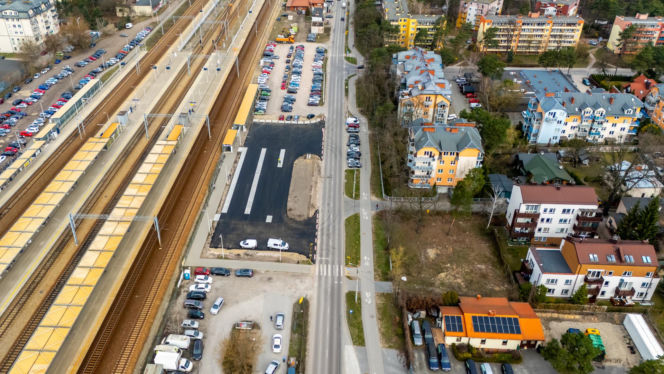 Budowa tymczasowej pętli autobusowej przy dworcu kolejowym w Otwocku