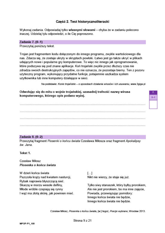 Matura 2023 - arkusz nowej formuły 2023: zadania, tematy (TEST)