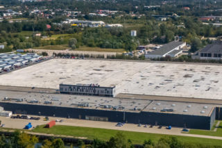 Plac po spalonym centrum handlowym Marywilska 44 w Warszawie