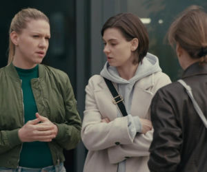 Na dobre i na złe odc. 998. Blanka (Pola Gonciarz), Zuza (Aurora Lipartowska), Dorota (Magdalena Wróbel)