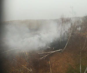 W Trzebieży spłonęła promenada nad Zalewem Szczecińskim