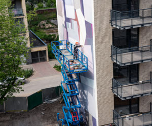 Mural o słynnym warszawskim bazarze gotowy