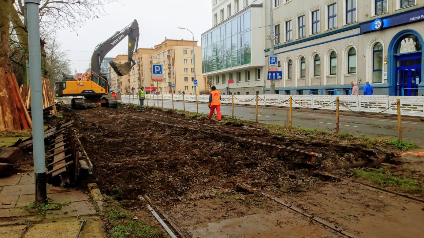 Ruszyła przebudowa torowiska na ul. Matejki
