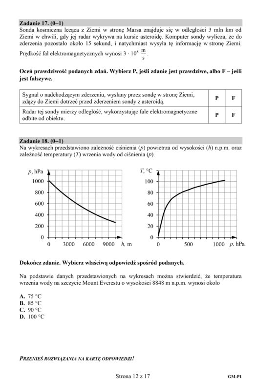 Egzamin gimnazjalny 2018 - część przyrodnicza