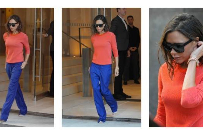 Victoria Beckham w barwnej stylizacji