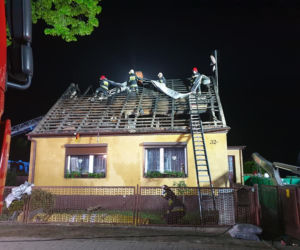 Pożar domu jednorodzinnego w Jarocinie