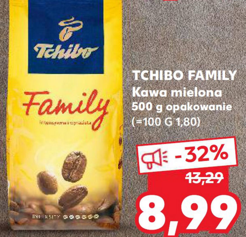 Tchibo Family Kawa mielona 8,99 zł/500 g