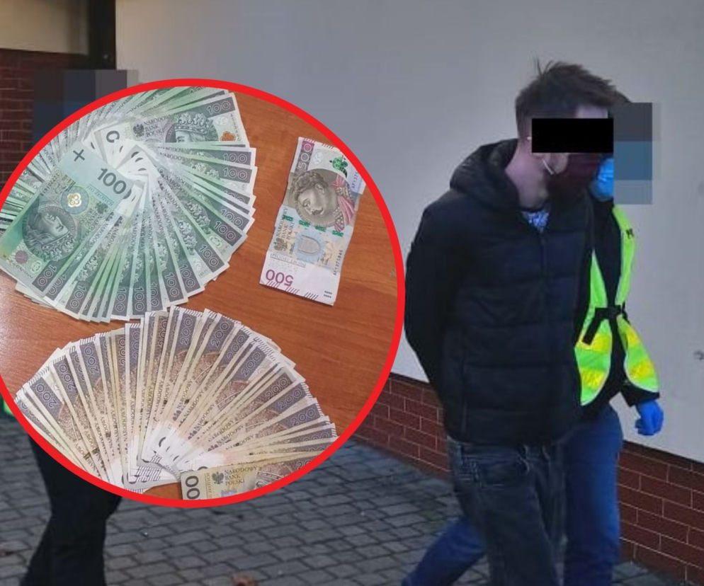 Lubelskie: Kamil K. udawał policjanta. Ludzie oddali 25-latkowi fortunę