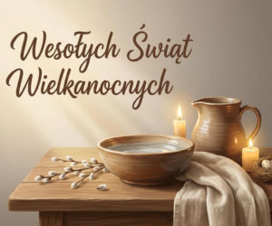 Religijna kartka na Wielkanoc