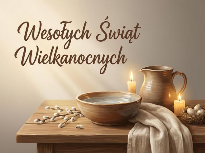 Religijna kartka na Wielkanoc