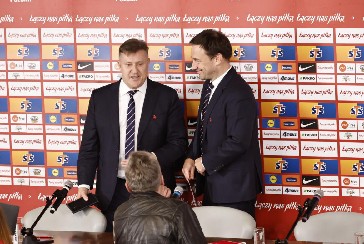 Cezary Kulesza i sekretarz Łukasz Wachowski ogłosili nowego sponsora PZPN