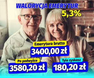 Waloryzacja emerytur 5,3%