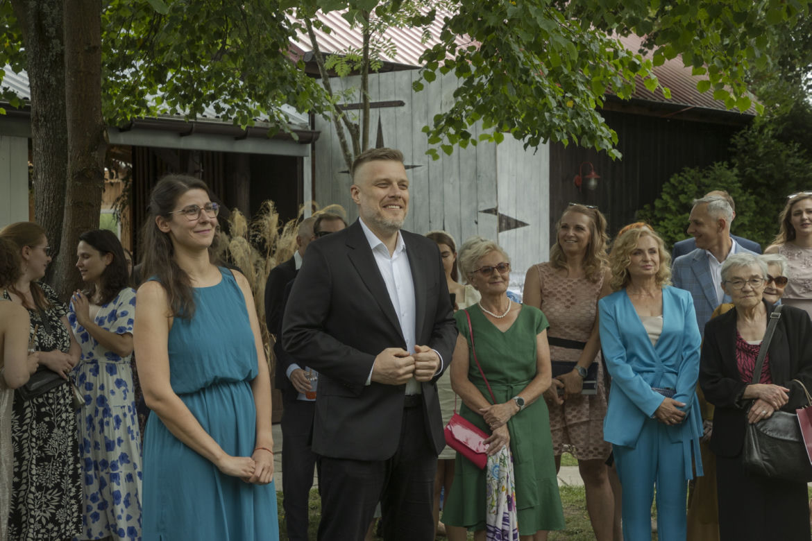 Adrian Zandberg na ślubie