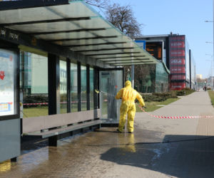 Wielkie mycie przystanków autobusowych w Kielcach