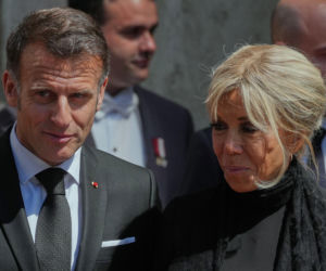 Emmanuel Macron z żoną Brigitte Macron