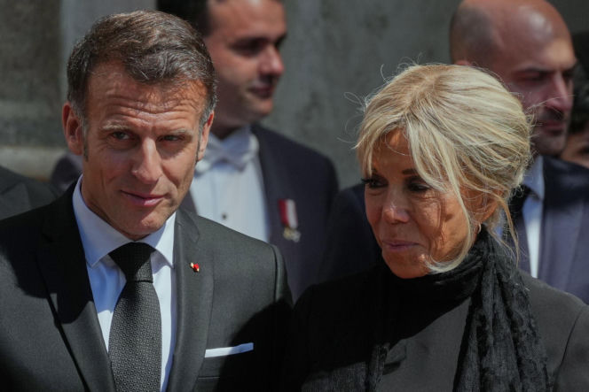 Emmanuel Macron z żoną Brigitte Macron