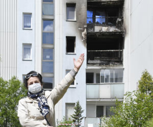 Zrobili libację, spalili blok