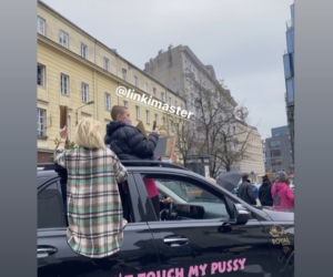 Marta Linkiewicz przyjechała na STRAJK KOBIET luksusowym Mercedesem GLE