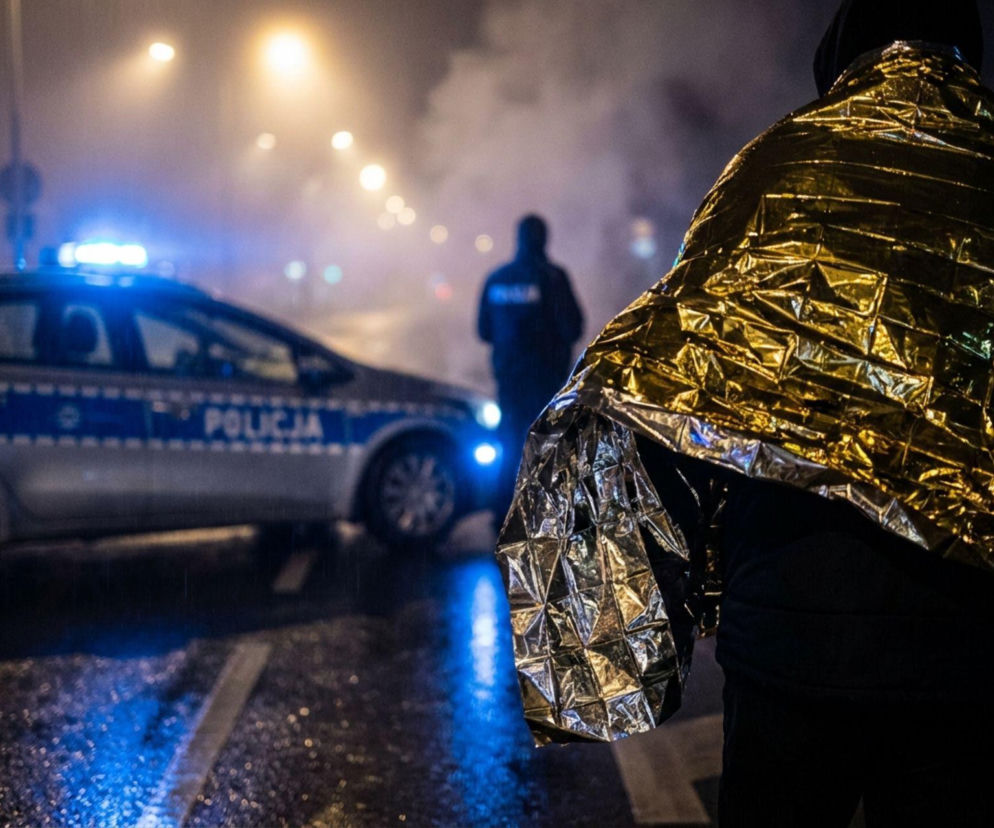 Pożar w Starych Babicach. Policjanci uratowali nieprzytomnego mężczyznę