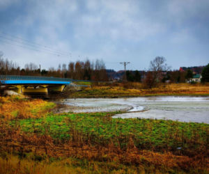 Rekordowo niski poziom wody w zalewie Brodzkim. Remont tamy i jazu Staszica w Brodach