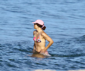 Anna Czartoryska-Niemczycka na plaży