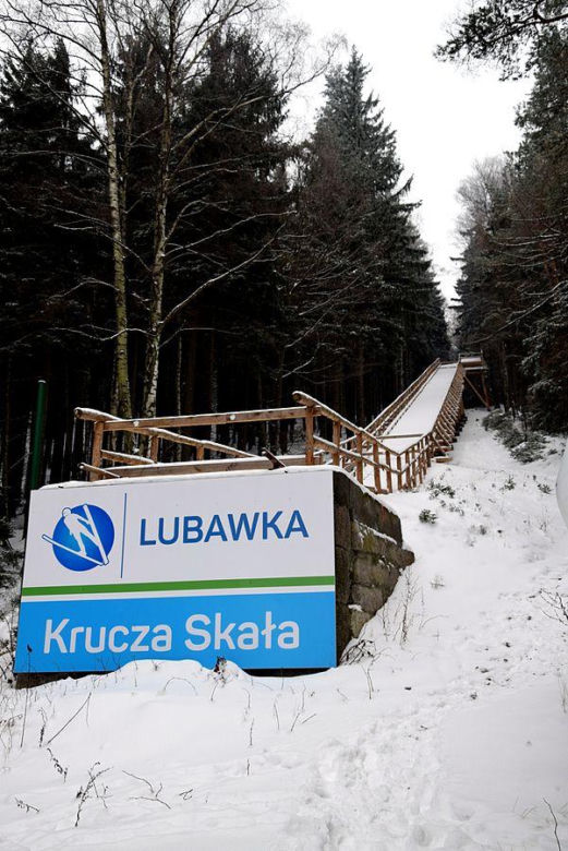 Próg skoczni "Krucza Skała" w Lubawce