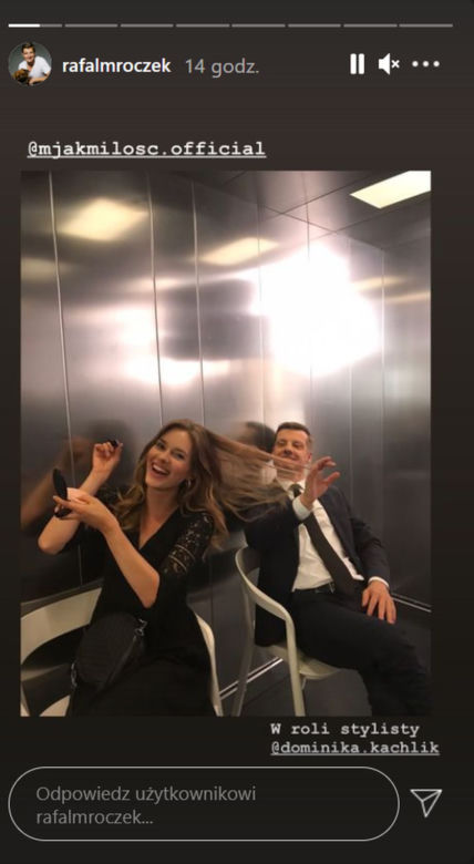 M jak miłość na planie. Paweł (Rafał Mroczek), Franka (Dominika Kachlik)