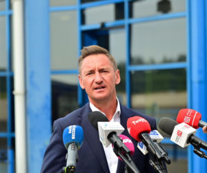 Nowa tymczasowa hala przylotów na lotnisku w Goleniowie