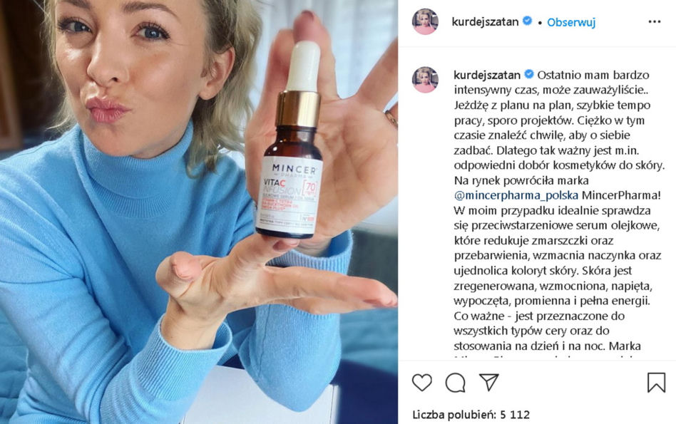 Tyle Kurdej-Szatan zarabia na Instagramie