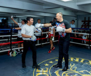 Karol Nawrocki i Manny Pacquiao