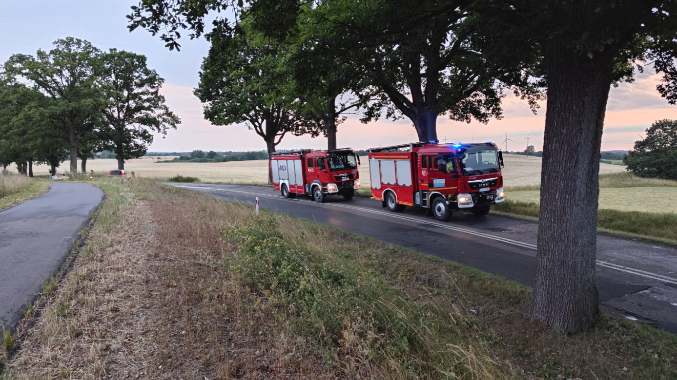 Wypadek w pobliżu Drawska Pomorskiego 