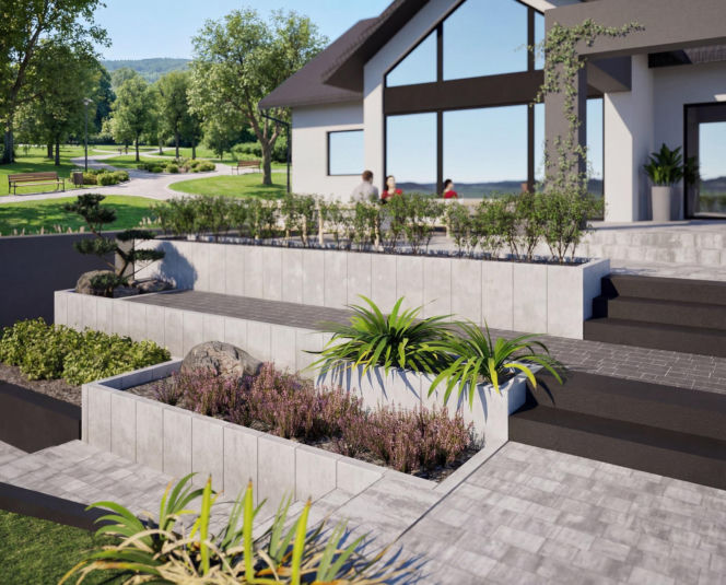 Płyty chodnikowe, palisady i stopnie schodowe, które sprawdzą się w strefie wejściowej