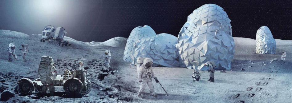 Wizualizacja projektu konkursowego Lunar Test Lab (2016)