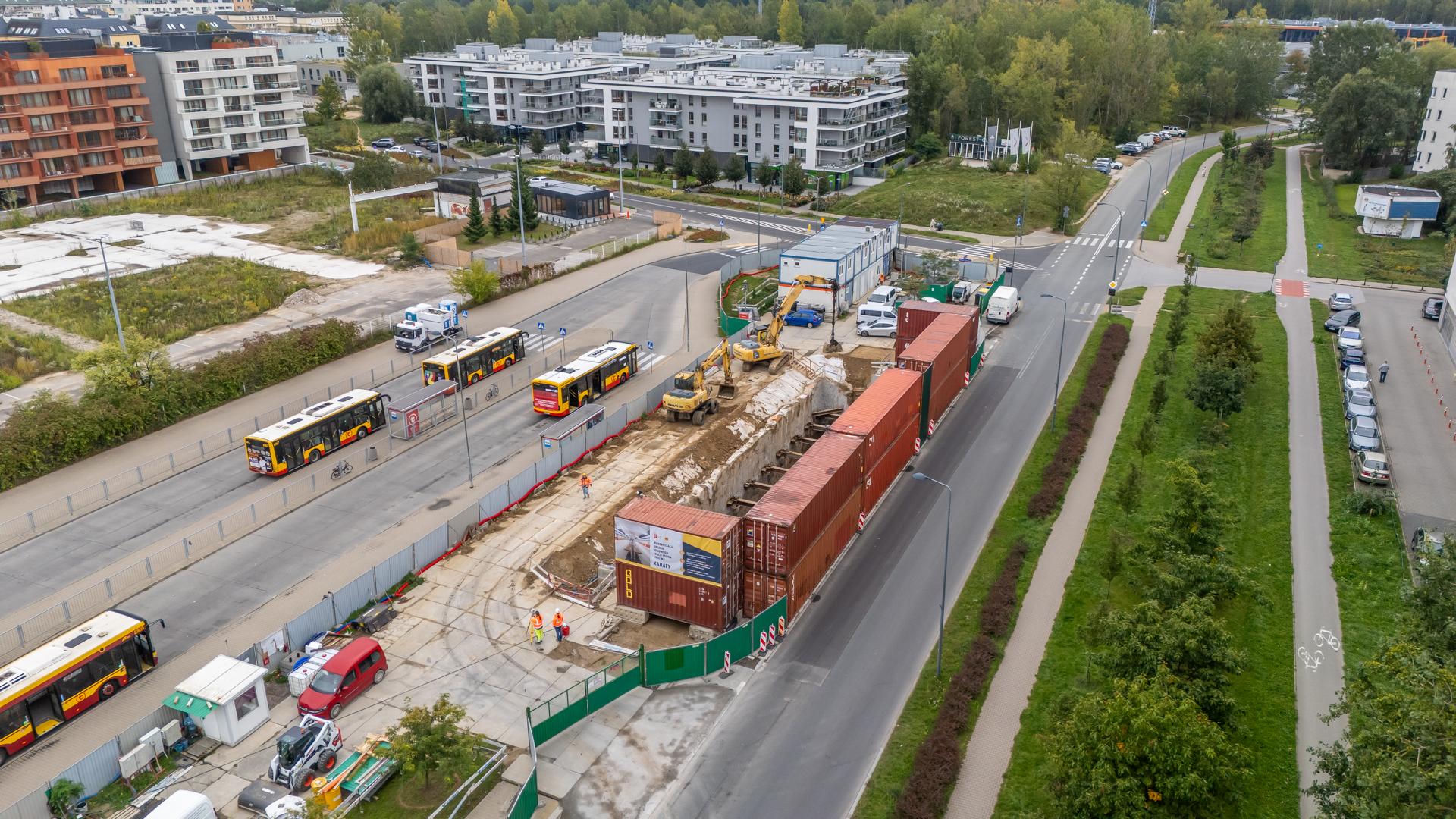 Rozbudowa układu torowego na stacji metra Kabaty w Warszawie