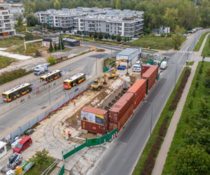 Rozbudowa układu torowego na stacji metra Kabaty w Warszawie