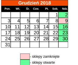 Niedziele handlowe 2018: Sklepy otwarte i zamknięte - GRUDZIEŃ