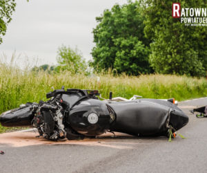 Śmiertelny wypadek na DK 65 za Prostkami. Motocyklista zginął na miejscu