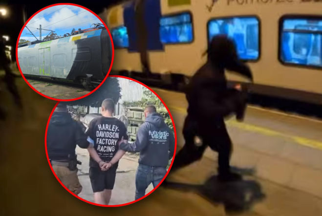Pseudografficiarze zatrzymali i oszpecili pociąg. Wpadli przez kamerę GoPro. Trop prowadził aż do Berlina