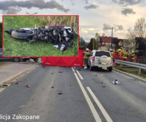 Motocyklista zderzył się z osobówką. Nie żyje 31-latek