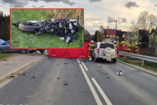 Motocyklista zderzył się z osobówką. Nie żyje 31-latek