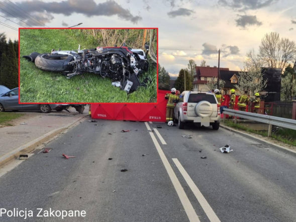 Motocyklista zderzył się z osobówką. Nie żyje 31-latek