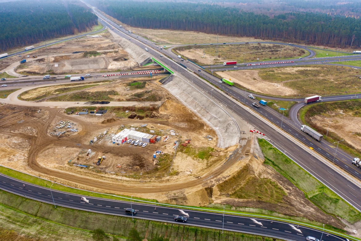Przebudowa węzła Kijewo - luty 2021