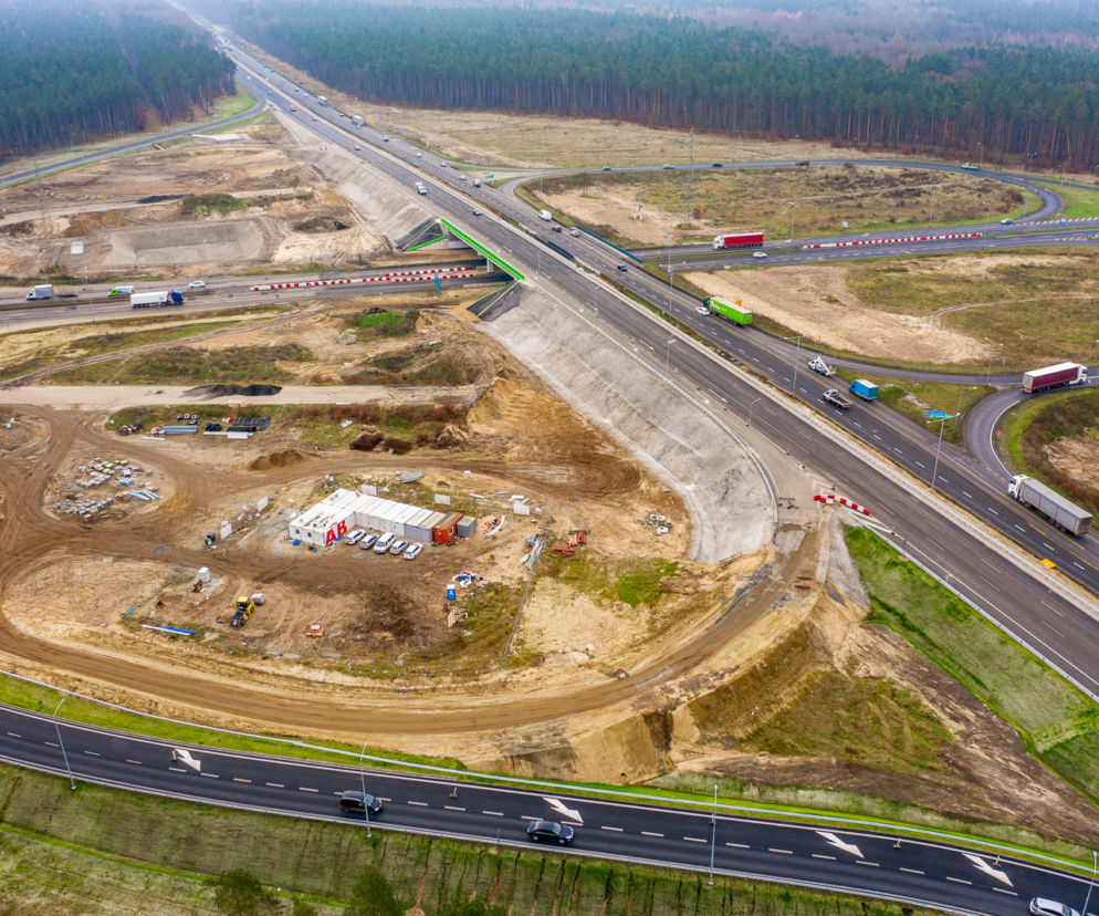Przebudowa węzła Kijewo - luty 2021