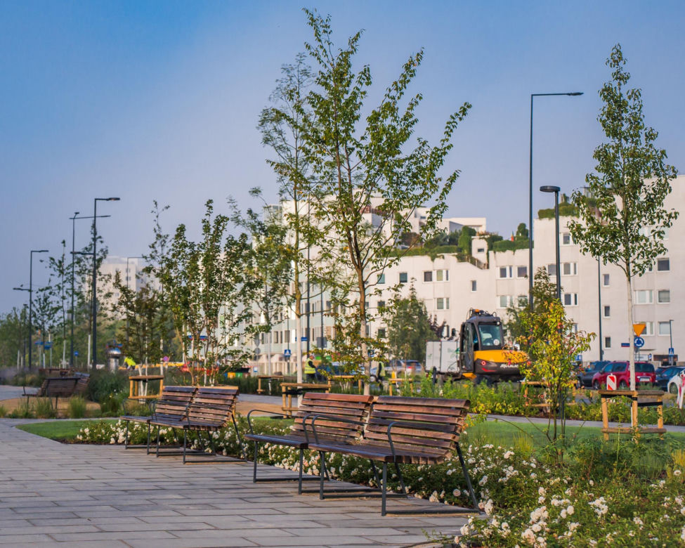 Park nad tunelem POW na Ursynowie - nowy odcinek otwarty na początku września 2025