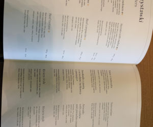 Ceny w restauracji w Hotelu Gołębiewski Pobierowo