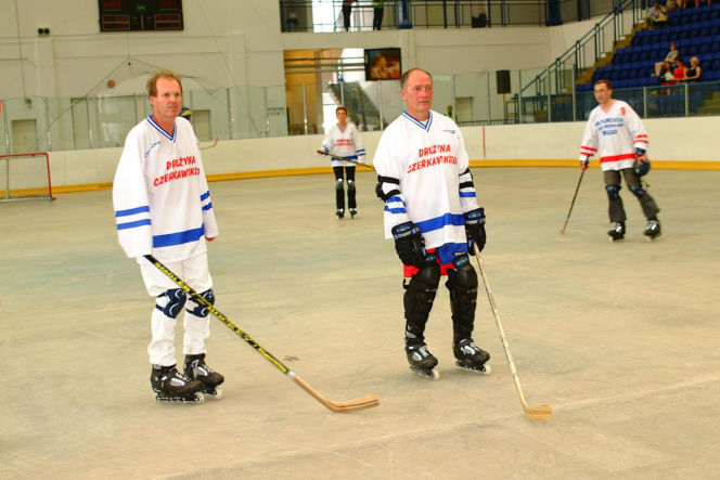 Karol Strasburger ćwiczy