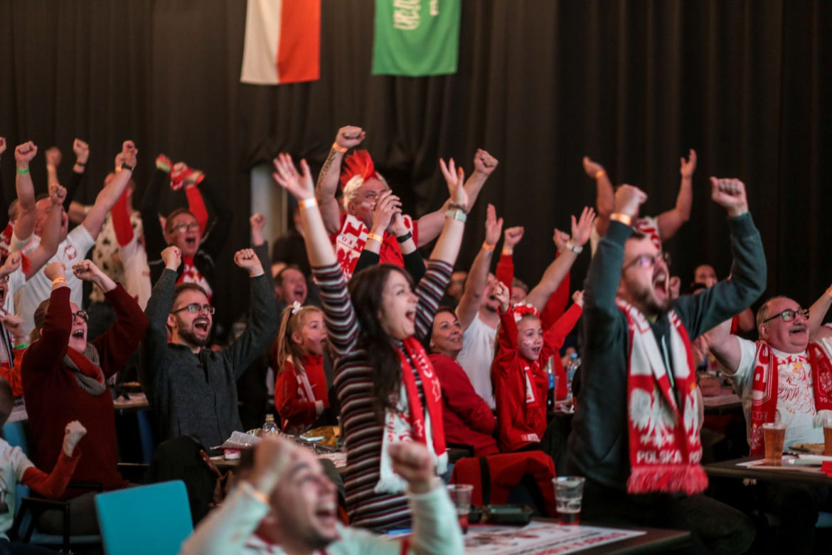 Polska - Arabia Saudyjska w strefie kibica na Stadionie Śląskim