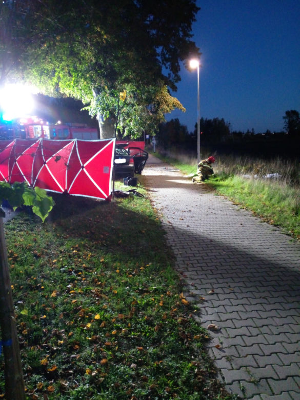 Makabryczny wypadek w Trzciance. 34-latek zginął na miejscu. Nagranie znalazło się w internecie