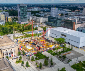 Podziemia teatru TR Warszawa w budowie